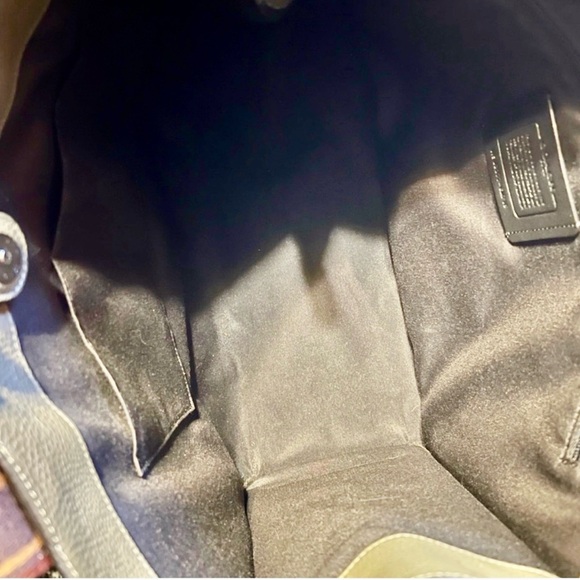 COACH Large Smith Tote Gunmetal Olive Drab CM716 - Picture 11 of 11